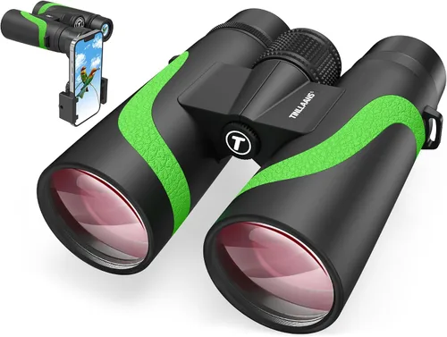 Miniatura 10 de Binoculares UHD de 15 x 55 para adultos de alta potencia con adaptador de teléfono, vista grande, prisma BAK4, impermeable, ligero para observación