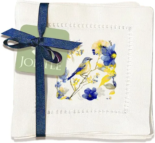 Jolitee Servilletas decorativas de cóctel con punto vainica, 6 x 6 pulgadas, lavables, similares al lino, hechas a mano para el entretenimiento y el