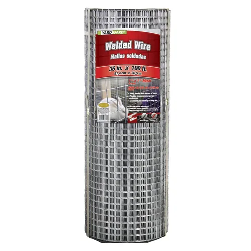YARDGARD Rollo de valla de alambre soldado de malla de 1 pulgada, 24 pulgadas x 15 pies, valla de alambre de acero galvanizado calibre 16 para valla