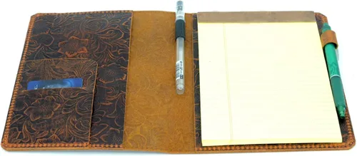 Miniatura 2 de JJNUSA Funda de cuero compatible con tops, bloc legal, bloc de notas de 5 x 8 pulgadas, regla legal, cuadernos envejecidos genuino A5, funda