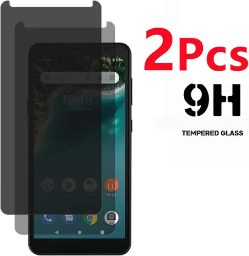 Miniatura 4 de Protector de pantalla de privacidad para ZTE Avid 589 (2 unidades), no cobertura completa, vidrio templado, antiarañazos, antiarañazos, dureza 9H