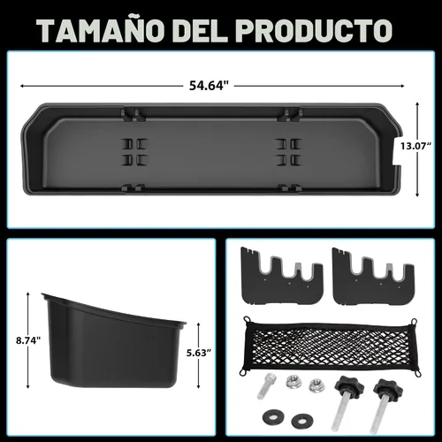 Miniatura 6 de WHALEMOTOR Almacenamiento debajo del asiento Compatible con Ford F150 (2015-2025) y Super Duty (2017-2025) SuperCrew/Crew Cab, Organizador de carga