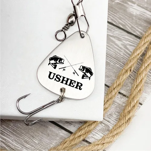 Miniatura 6 de Idea de regalo para el mejor hombre, señuelo de pesca personalizado para padrino de boda, Will You Be My Bridesman, regalo de propuesta para mi