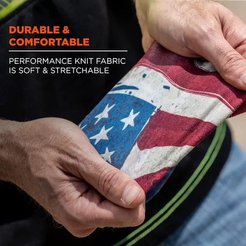 Miniatura 3 de Ergodyne Par de mangas de protección solar unisex para adultos Bandera estadounidense