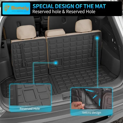 Miniatura 7 de Bomely Alfombrillas compatibles con Toyota Highlander 2014-2019 Cargo Liner TPE Protector de asiento trasero 2018 7 asientos Highlander Accesorios