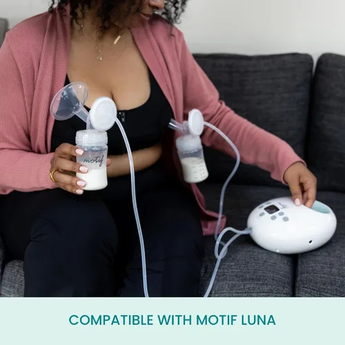 Miniatura 5 de Motif Medical Luna - Piezas de repuesto para extractor de leche doble, piezas de extractor de leche con botellas, pezones, tubos, válvulas