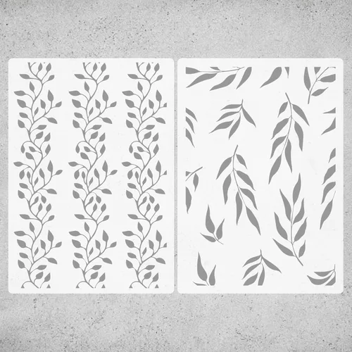 Miniatura 8 de Paquete de 2 plantillas de suelo grandes para pintar pisos, plantillas de pared decorativas para patrones grandes, plantillas de azulejos, plantilla