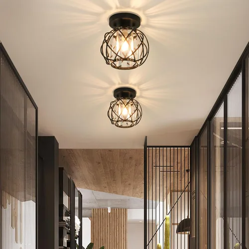 Miniatura 3 de Lámparas de techo para pasillo, montaje empotrado, E26, iluminación de techo con candelabro pequeño de cristal, iluminación interior para vestíbulo