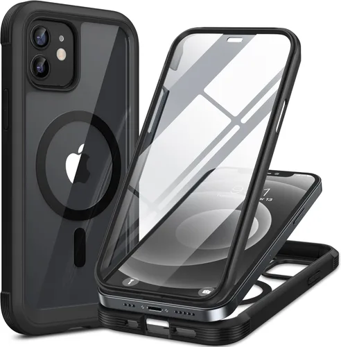 Miniatura 110 de Miracase Funda para iPhone 13 de 6.1 pulgadas, [sin burbujas] funda de teléfono de cuerpo completo con pantalla de vidrio completa integrada, sin