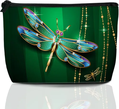 Miniatura 12 de Bolsa de maquillaje con hojas de plátano, bolsas de cosméticos para mujer, mini bolsas portátiles de viaje con flores tropicales, neceser