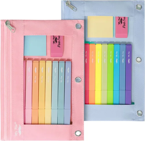 Miniatura 36 de Mr. Pen - Estuche para lápices de 2 piezas - Estuche con cremallera para lápices para carpeta de 3 anillas