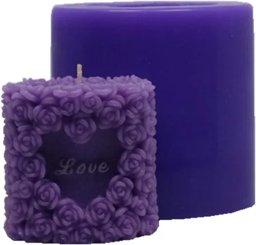 Gran arte encantador de la boda 3D Rose jabón vela moldes de decoración de moldes de silicona para hacer velas