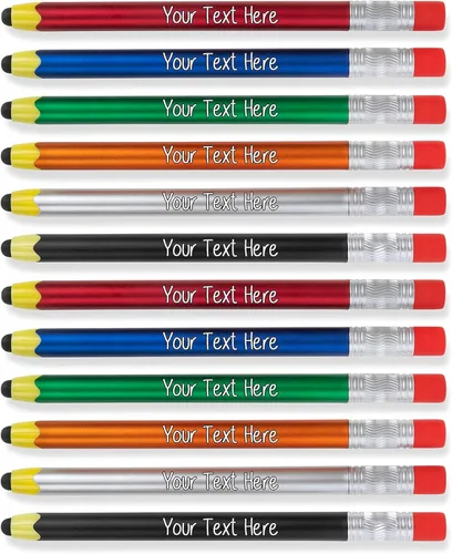 Miniatura 3 de Bolígrafos personalizados con tu logotipo o texto personalizado, paquete de 12 unidades a granel para negocios, fiestas y eventos, bolígrafo 2 en 1