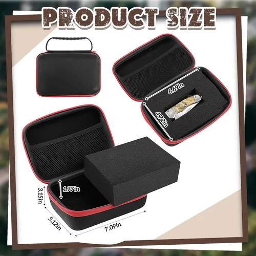 Miniatura 2 de Relaxweex Estuche rígido de EVA con espuma personalizable de 7.1 x 4.7 x 3.1 pulgadas, funda protectora de transporte de EVA a prueba de golpes