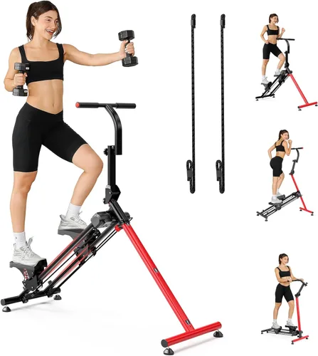 Miniatura 10 de YOLEO Adjustable Resistance Stair Steppers for Exercise at Home, Folding Cardio Stairmaster with 3 Workout Modes & Oversized Pedal,90% Pre-Assembled