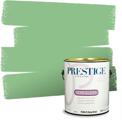 Miniatura 218 de PRESTIGE Pintura exterior e imprimación en uno, aloe, plano, 1 galón