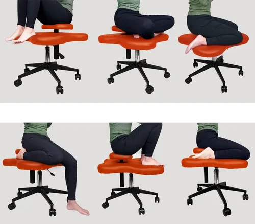 Miniatura 7 de Topay Silla de rodillas con patas cruzadas para amantes del yoga, fanáticos del fitness y aquellos con dolores de espalda o piernas (naranja)