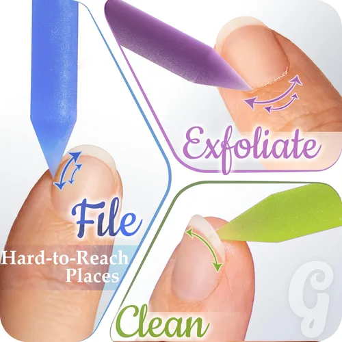 Miniatura 4 de Gladzy - Empujador de cutículas de vidrio, barra de manicura, calidad checa auténtica, removedor de cutículas de precisión profesional, superficie