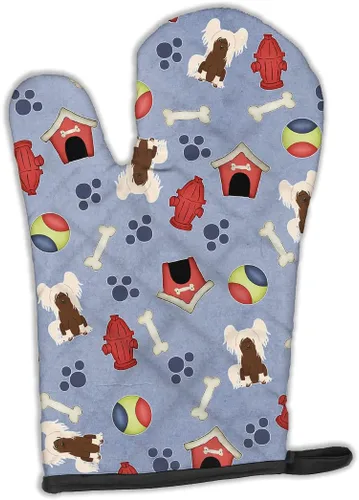 Miniatura 350 de Caroline's Treasures BB2732OVMT Dog House Collection Border Collie - Guante de horno grueso resistente al calor para sartenes calientes y horno