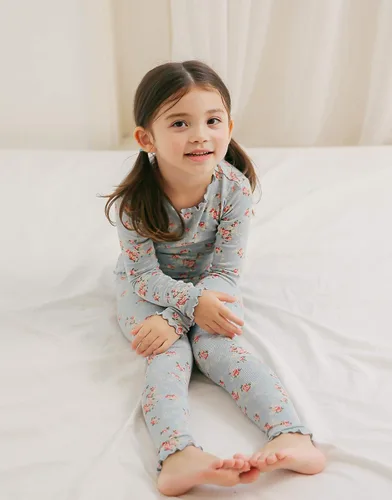 Miniatura 3 de VAENAIT BABY - Pijama unisex para niños y niñas de 6 meses a 12 años, pijama suave y cómoda de modal Tencel, ropa de dormir fruncida, conjunto de 24