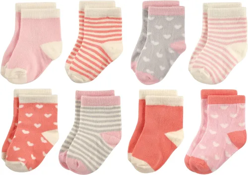 Hudson Baby - Calcetines de algodón para bebés recién nacidos y Terry para niñas bebés
