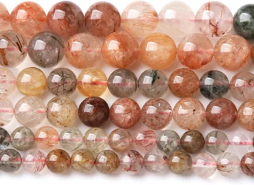 Miniatura 102 de 88 cuentas de cuarzo rutilado dorado de piedra natural de 4MM (5/32 de pulgada), gemas de grado 2A, cristal semiprecioso de actinolita, cuentas