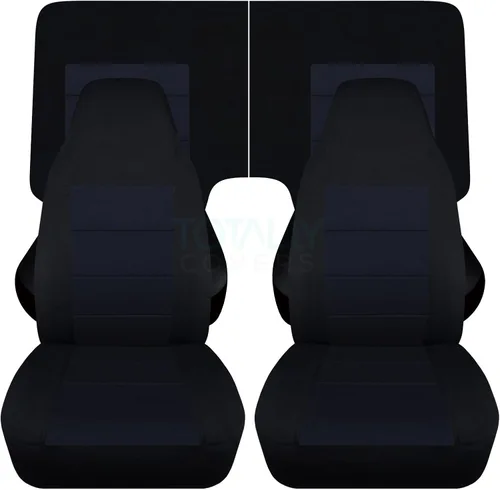 Miniatura 35 de Totally Covers Compatible con cubiertas de asiento para Chevy Camaro 1982-1992: Negro - Juego completo (23 colores) Cupé/Convertible Banco