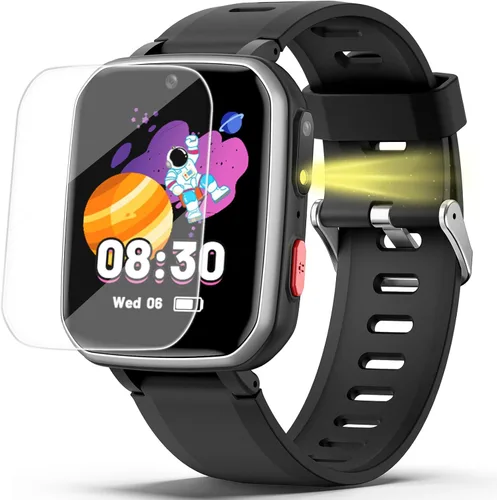 Miniatura 8 de zicor Reloj inteligente para niños con 26 juegos de rompecabezas, cámara dual, reproductor de música, podómetro, grabadora de video, linterna, reloj