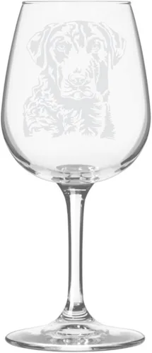 Miniatura 364 de Copa de vino de 12.75 onzas con diseño de perro grabado