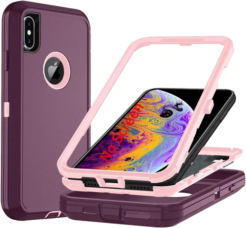 Miniatura 11 de Funda para iPhone X/i Phone Xs, 3 capas duradera funda de teléfono resistente protección para teléfono, a prueba de golpes a prueba de caídas a Negro