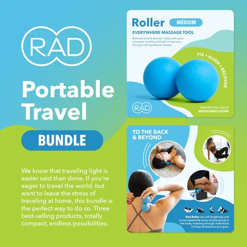 Miniatura 3 de RAD Paquete de viaje portátil - Juego de masaje compacto de liberación miofascial, herramientas de recuperación muscular para viajes, incluye