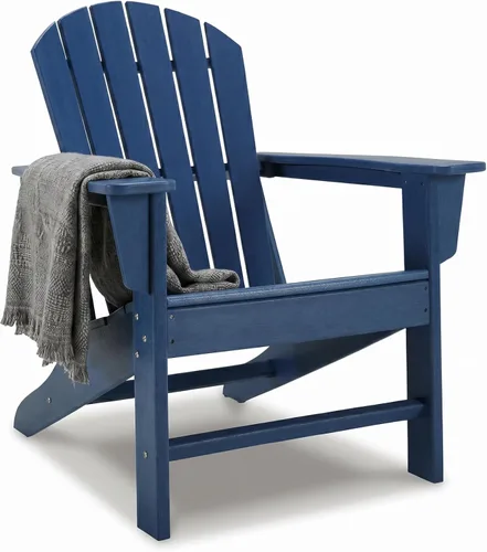 Miniatura 12 de Diseño de autor por Ashley - Silla para patio exterior Sundown Treasure Adirondack de HDPE, color marrón claro