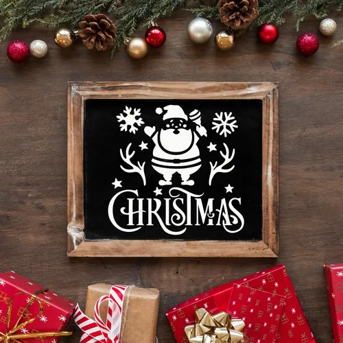 Miniatura 5 de 80 plantillas de Navidad de 6 x 6 pulgadas para pintar sobre madera, adornos reutilizables de Feliz Navidad, copos de nieve, plantillas