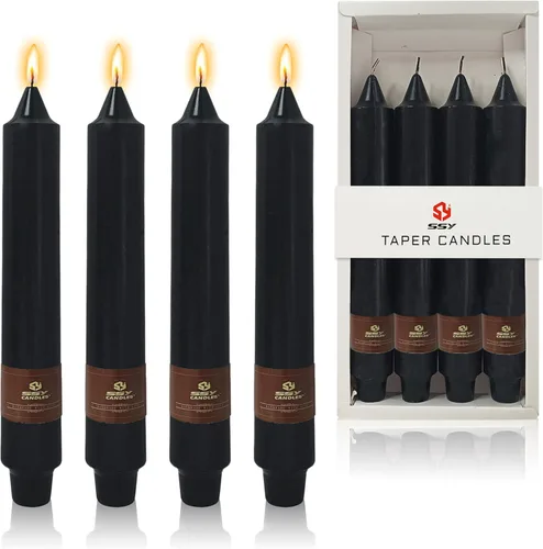 Miniatura 40 de Candelabros cortos de 5 pulgadas con velas cónicas verde oscuro, 4 piezas para cena, hogar, boda, fiesta, decoración