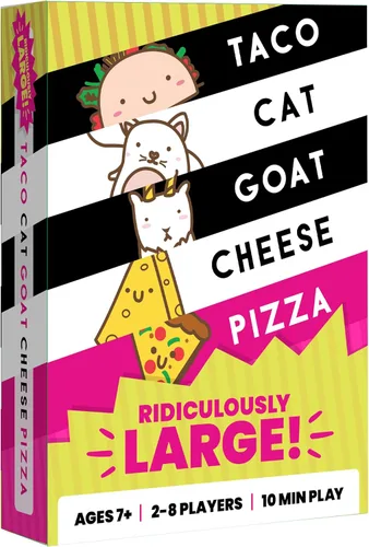 Taco Cat Goat Cheese Pizza Edición Ridículamente Grande Edición Ultra Divertida Juego de Cartas Sobredimensionado para Noche de Juegos Familiares |