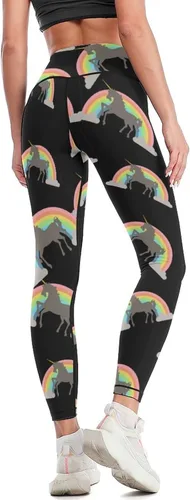 Miniatura 5 de Rainbow Unicorn Workout Leggings for Women High Waisted Tummy Control Yoga Pants