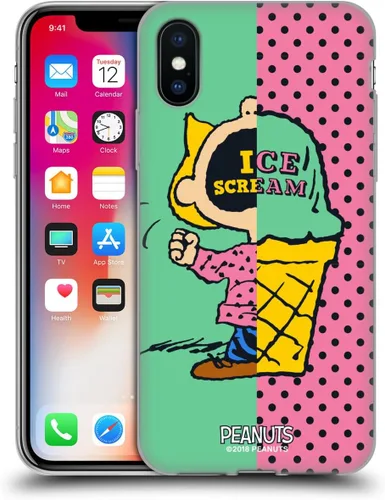 Miniatura 173 de Head Case Designs Funda de gel con licencia oficial de Peanuts Snoopy & Woodstock Halfs and Laughs [protección de grado militar] compatible