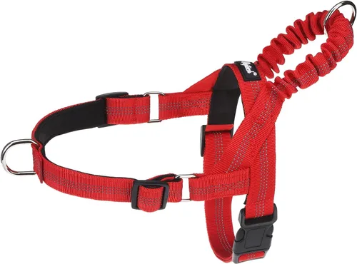 Miniatura 8 de PUPTECK Arnés sin tirones para perros grandes, chaleco arnés reflectante ajustable para mascotas con asa elástica, arnés a prueba de escape sin Negro