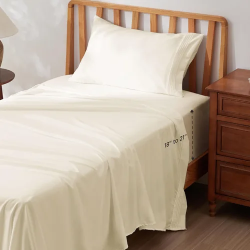 Miniatura 35 de Bedsure Juego de Sábanas King de Bolsillo Profundo - Se Adapta a Colchones de Hasta 21 Pulgadas de Grosor - 4 Piezas Sábanas de Cama GentleSoft