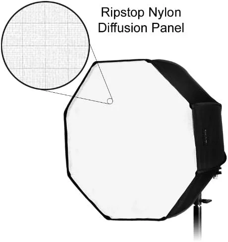 Miniatura 3 de Fotodiox EZ-Pro Flash Softbox K50 20" (50 cm) Octágono para Nikon, Canon, Vivitar, Sunpack, Nissin Flash y más