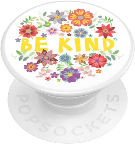 PopSockets - Agarre para teléfono con soporte expandible, agarre adhesivo, bordado Be Kind Bordado tipo