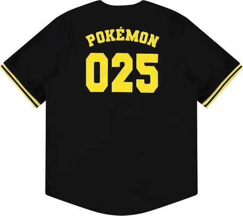 Miniatura 2 de Pokemon Camiseta de béisbol Pikachu para hombre, Pikachu Charizard Pokeball de malla con botones