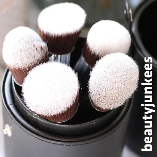 Miniatura 7 de Cepillo de base de polvo mineral para cara – Cepillo de polvo de acabado para polvo prensado suelto, cepillo de fijación, cepillo redondo de base