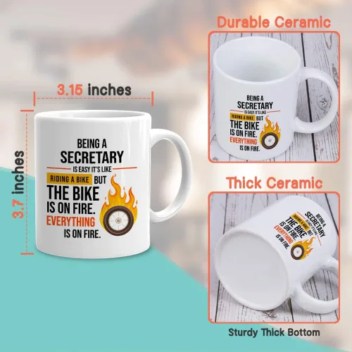 Miniatura 4 de Taza de secretaria de 11 onzas, regalos divertidos para la escuela de medicina, oficina, secretarias de trabajo, asistente administrativo