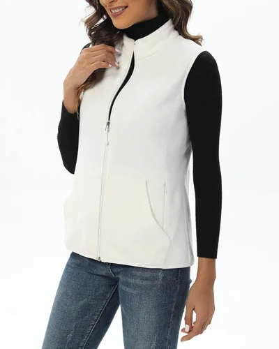 Miniatura 3 de Xeoxarel Chaleco de forro polar para mujer con 6 bolsillos XS-2XL