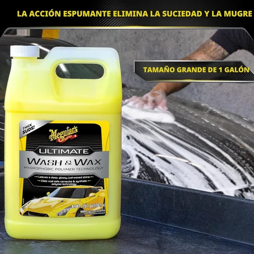 Miniatura 3 de Meguiar's El mejor lavado y cera, jabón y cera de lavado de autos limpia y brilla en un solo paso, brilla y protege con un limpiador de pintura