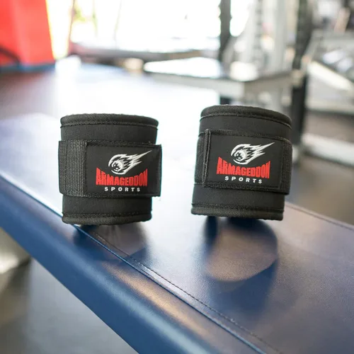 Miniatura 8 de ARMAGEDDON SPORTS Par de correas de tobillo de calidad dobles en D para fijación de máquinas de cable, tobilleras para equipo de entrenamiento