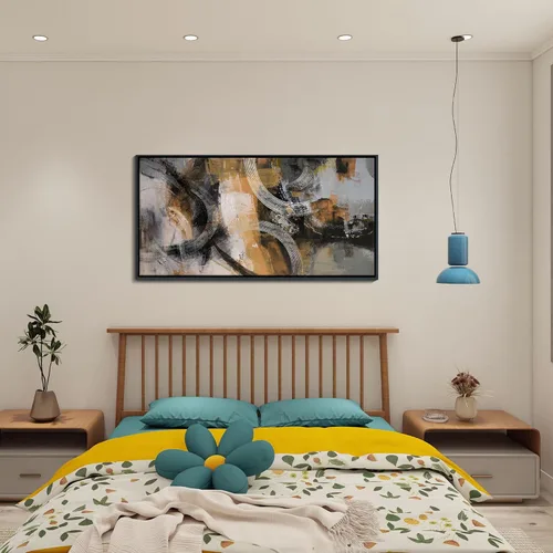 Miniatura 4 de KLAKLA Arte Moderno para Decoración de Paredes - Arte de Pared Grande para Sala de Estar, Oficina, Dormitorio - Cuadros de Lienzo de Arte de Pared
