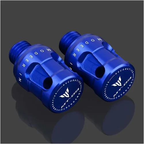 Para MT 09 FZ09 Todo el año Motocicleta CNC M10 x 1.25 Espejo retrovisor Agujero Tapones Tornillos Espejo Retrovisor Soporte mt09 MT-09 fz 09 Azul