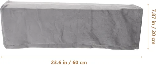 Miniatura 2 de BESPORTBLE Fundas elásticas para reposabrazos para sillas, sofá, sillón, sofás de terciopelo para el hogar, oficina, sofá reclinable, color gris